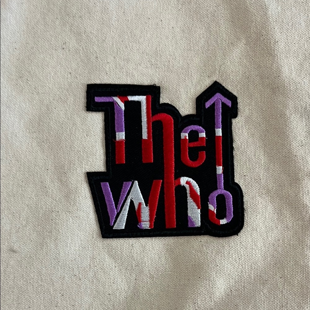 The Who - Fall out Boy - Rolling Stones Canvas Tote Bag upcycled 19"x14"x4.5" - Picture 3 of 9